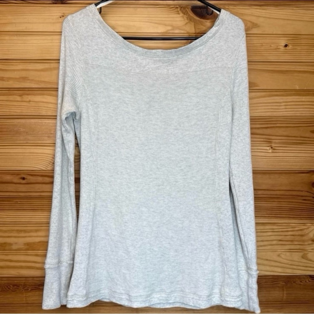 Anthropologie Saturday Sunday Scoop Neck Thermal waffle knit long sleeve medium